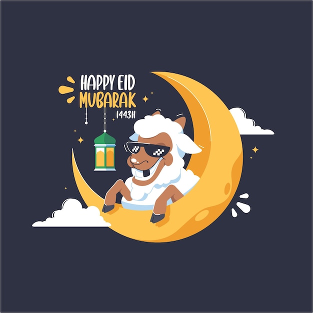 Feliz eid al adha mubarak fundo bonito