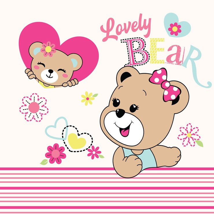 feliz em jogar linda ilustração vetorial de urso