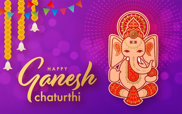 Feliz festival de saudações de ganesh chaturthi