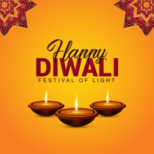 Feliz festival indiano de diwali, o festival da luz cartão comemorativo