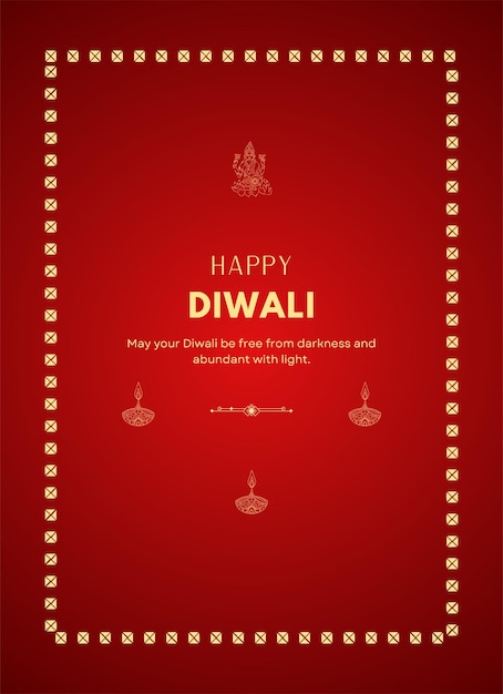 Feliz festival tradicional de diwali celebração elegante vetor