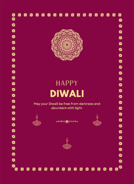 Feliz festival tradicional de diwali celebração elegante vetor