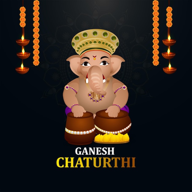 Feliz fundo do festival ganesh chaturthi