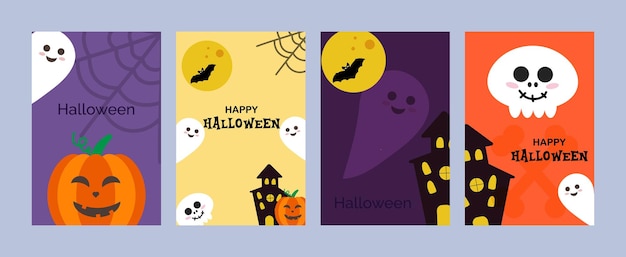 Feliz Halloween, 31 de outubro Conjunto de ilustrações vetoriais para o Halloween