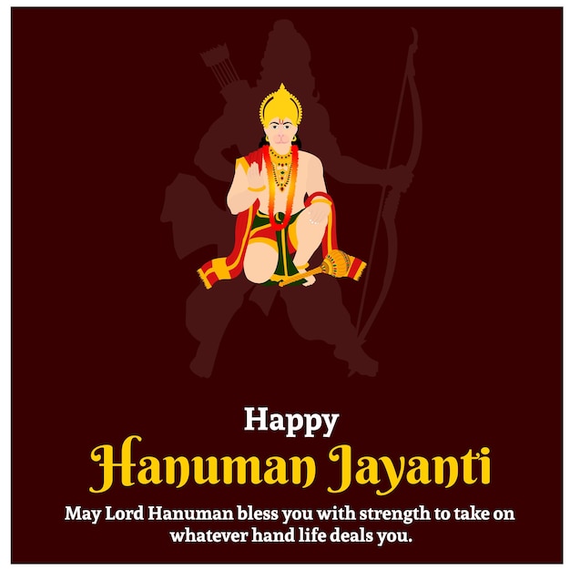 Feliz Hanuman Jayanti ilustração vetorial criativa