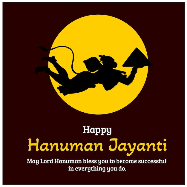 Feliz Hanuman Jayanti ilustração vetorial criativa
