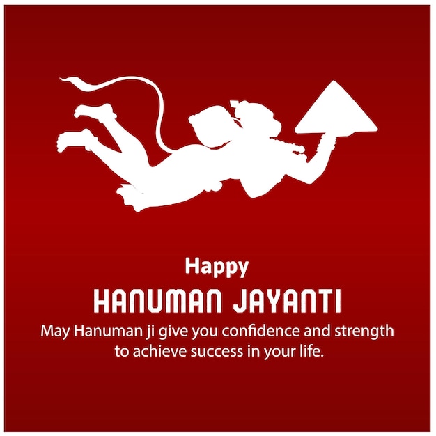 Feliz hanuman jayanti indiano festival hindu celebração vector design