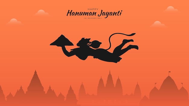 Feliz Hanuman Jayanti Mídias Sociais Post O Festival da Índia