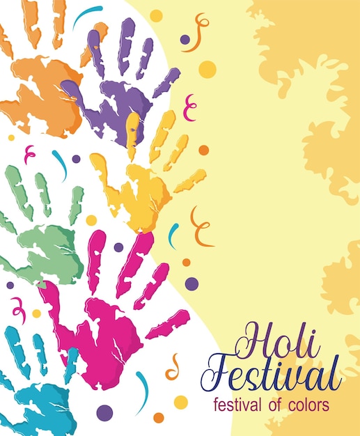 Vetor feliz holi, festival de cores da índia