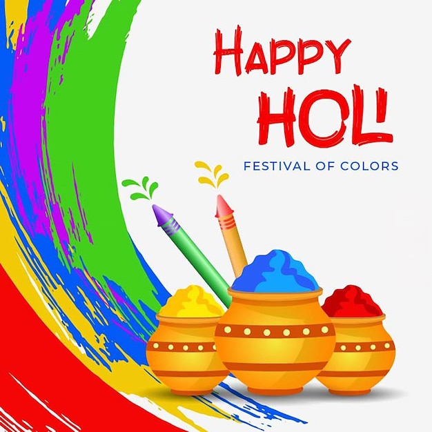 Feliz Holi Vector Arquivo EPS