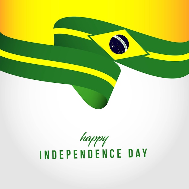 Vetor feliz ilustração de modelo de dia independente do brasil