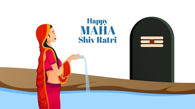 Feliz Maha Shiv Ratri ilustração vetorial