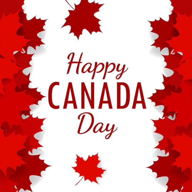 Feliz modelo de saudação do Dia do Canadá