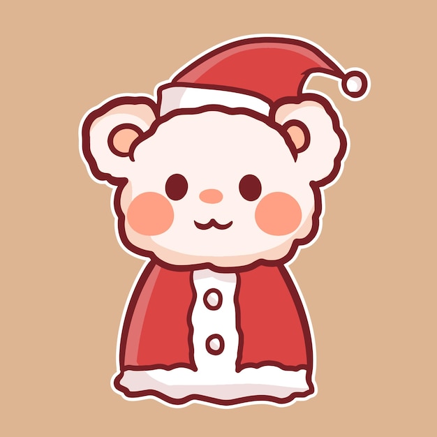 Feliz Natal ano novo cartoon chibi veator 3