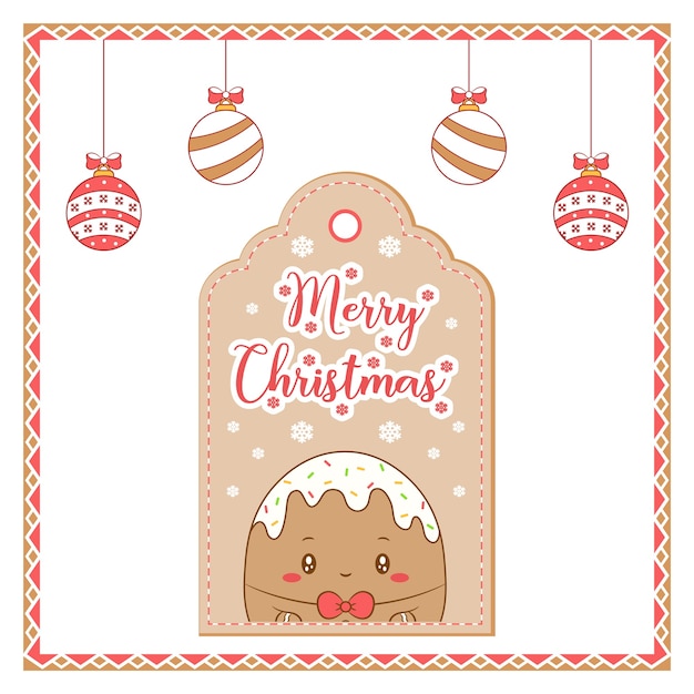 Como desenhar Biscoito de Natal Kawaii