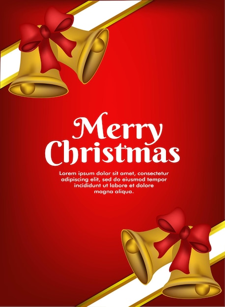 Feliz Natal cartão sino cartões