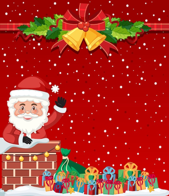 Feliz natal com fundo de papai noel