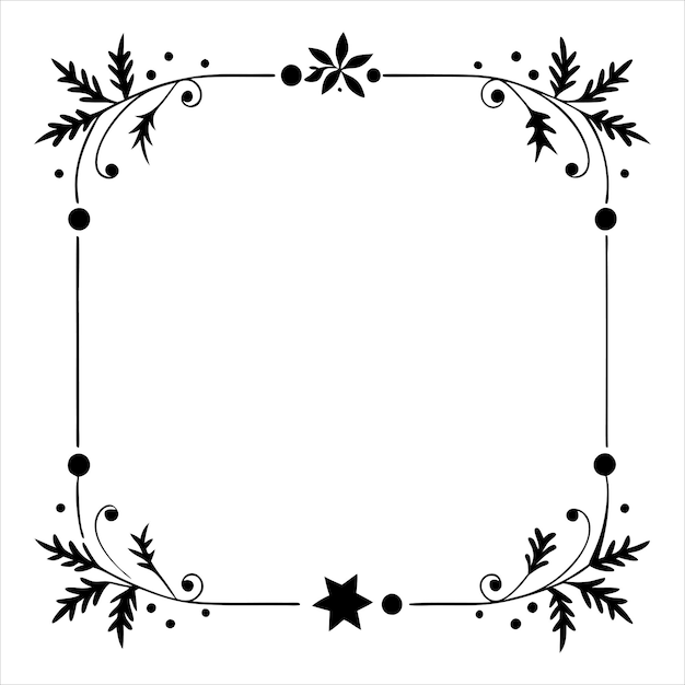 Feliz Natal Desenho de Fronteira Arte vetorial