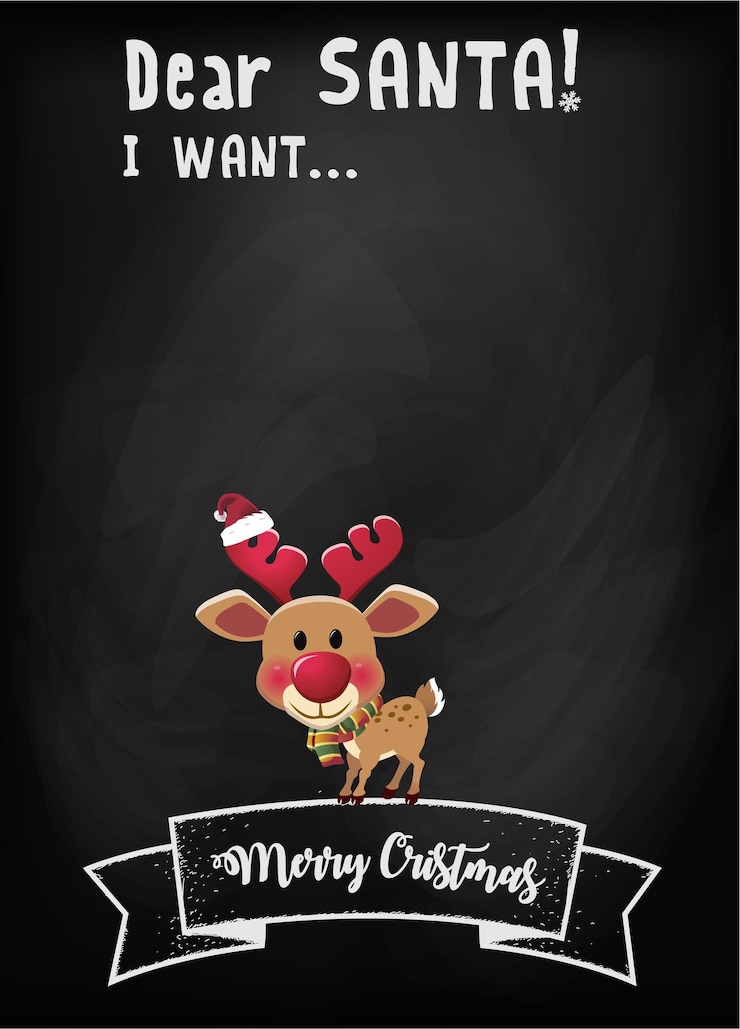 Vetor feliz natal e ano novo carta ao papai noel ilustração vetorial