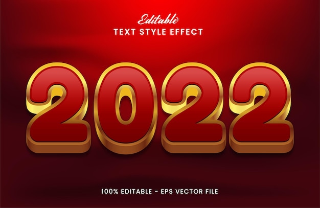 Feliz natal e feliz ano novo 2022 efeito de texto 3d editável premium vector