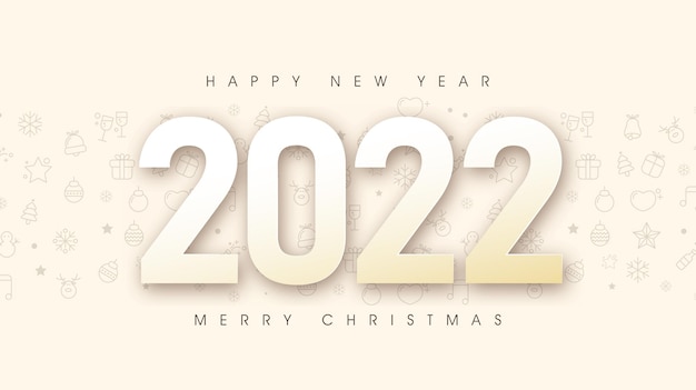 Feliz natal e feliz ano novo 2022 plano de fundo do texto