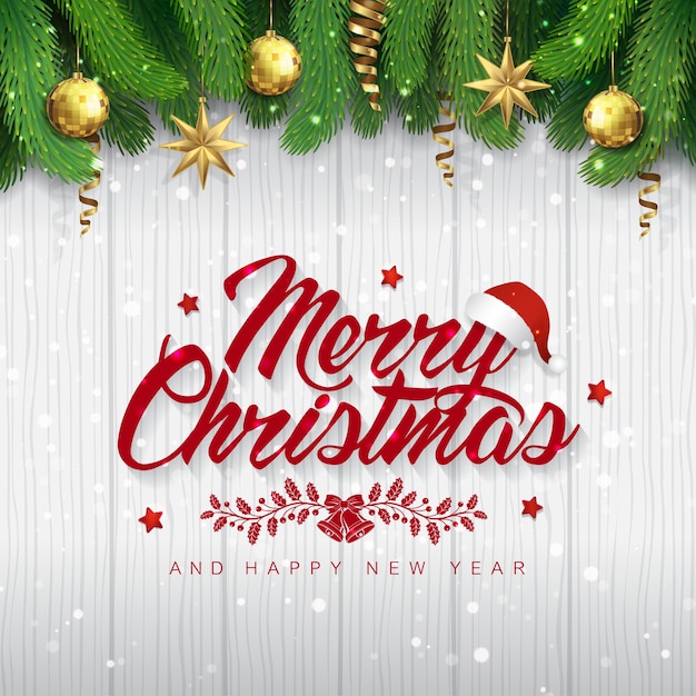 Feliz Natal e feliz ano novo banner modelo