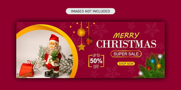 Vetor feliz natal e feliz ano novo capa de mídia social e modelo de banner web