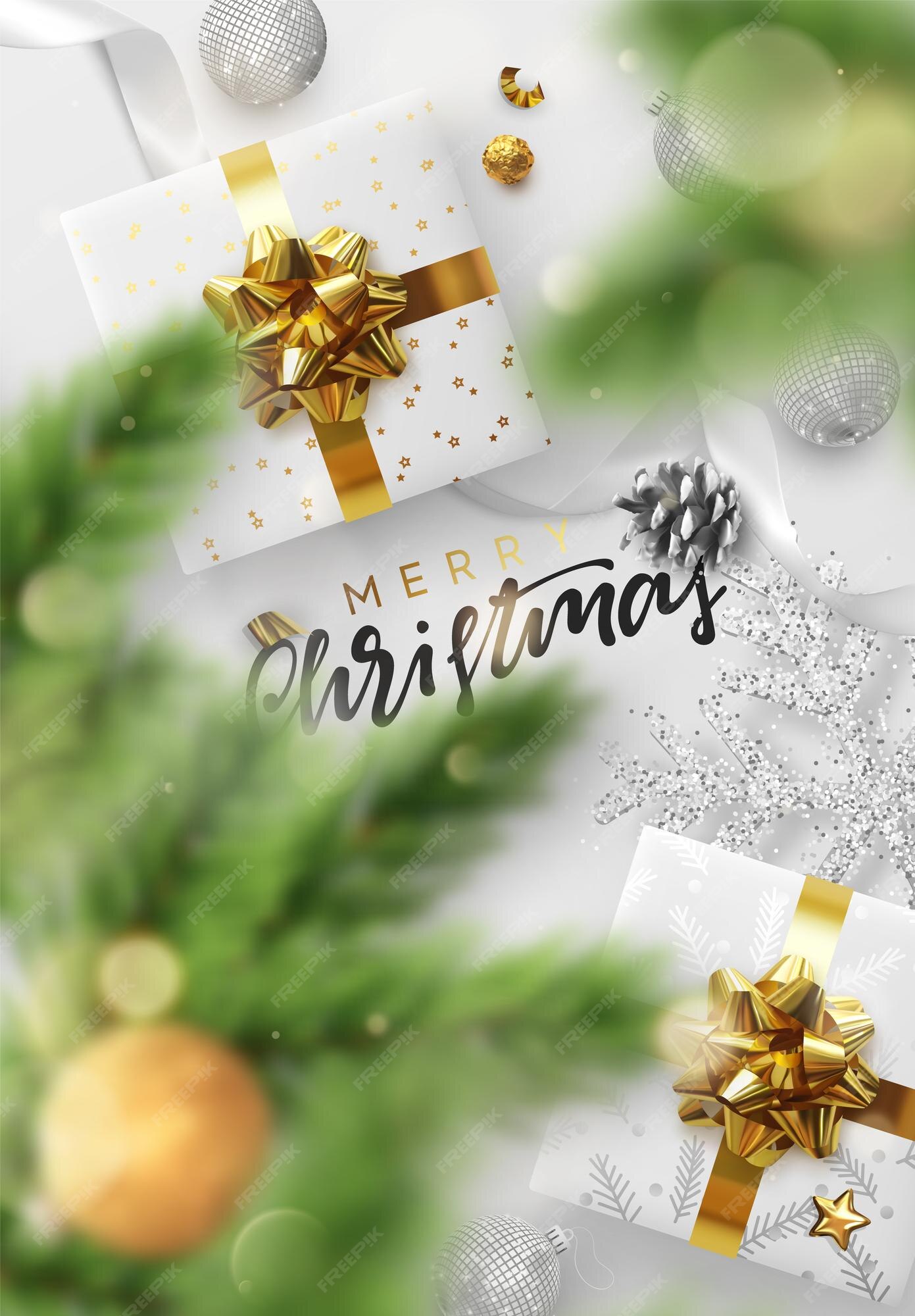 Feliz natal e feliz ano novo. cartão de felicitações, banner, pôster da web. fundo de natal. ilustração vetorial | Vetor Premium Feliz natal e feliz ano novo. cartão de felicitações, banner, pôster da web. fundo de natal. ilustração vetorial | Vetor Premium