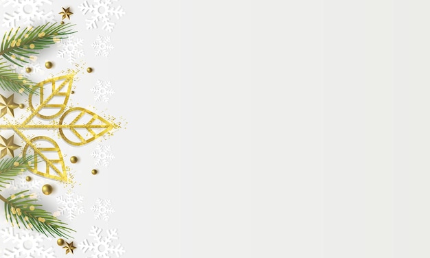 Feliz Natal e Feliz Ano Novo Fundo de Natal com belas decorações