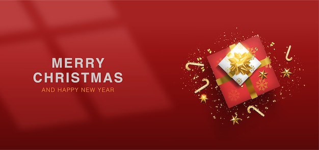 Feliz Natal e Feliz Ano Novo Fundo de Natal
