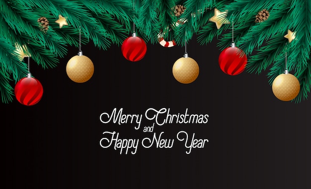 Feliz Natal e feliz ano novo fundo