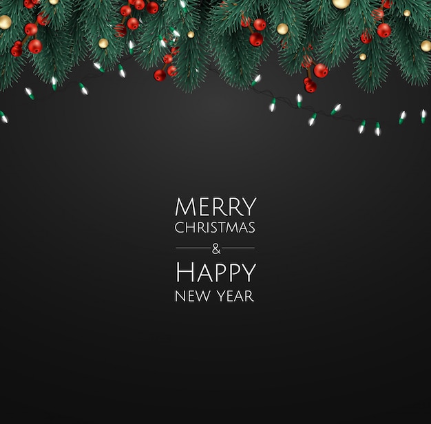 Feliz Natal e feliz ano novo fundo