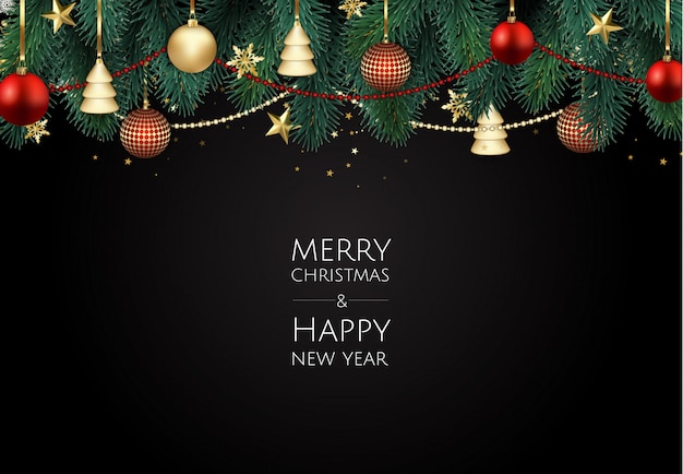 Feliz Natal e feliz ano novo fundo