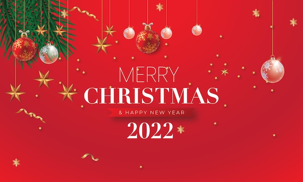 Feliz Natal e Feliz Ano Novo post banner de mídia social