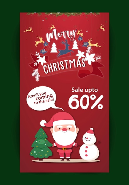 Feliz Natal Instagram Story Vermelho escuro