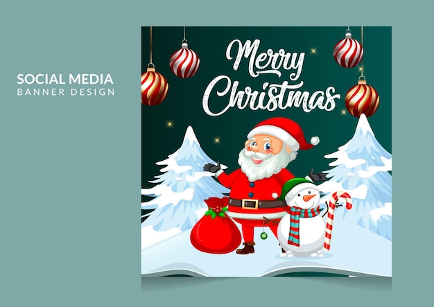 Feliz natal modelo de design de postagem de mídia social de grande venda