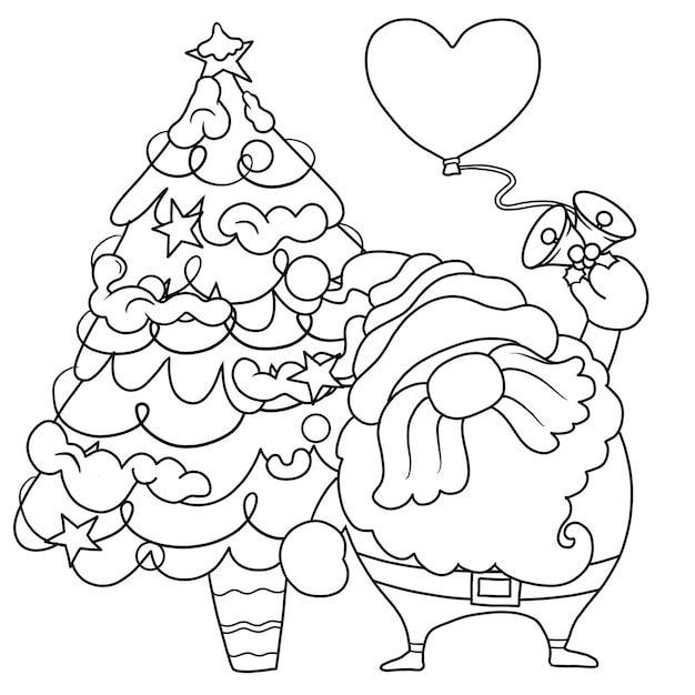 Desenhos de Papai Noel para colorir  Tree coloring page, Christmas tree  coloring page, Printable christmas coloring pages