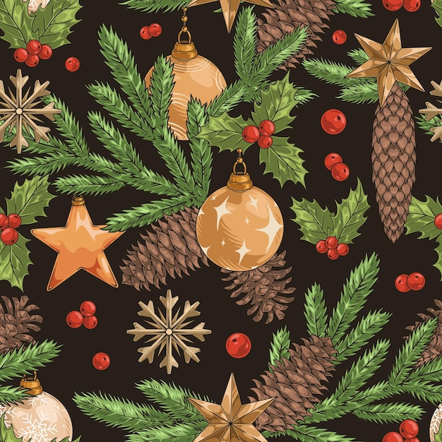 Feliz Natal padrão sem costura colorido