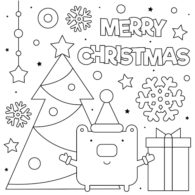 Desenho Para Colorir Feliz Natal - Imagens Grátis Para Imprimir - img 28185