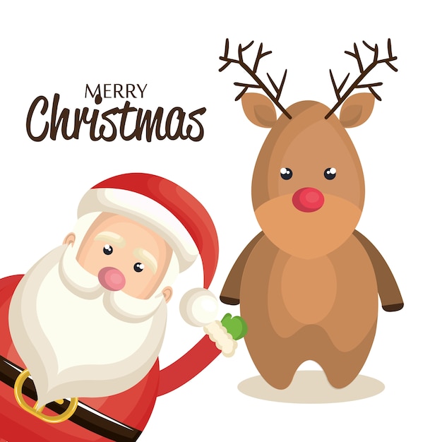Feliz Natal Papai Noel personagem ilustração vetorial design
