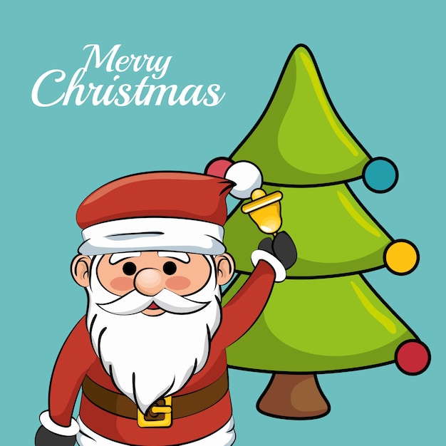 Feliz Natal Papai Noel personagem ilustração vetorial design