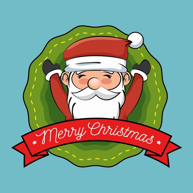 Feliz Natal Papai Noel personagem ilustração vetorial design