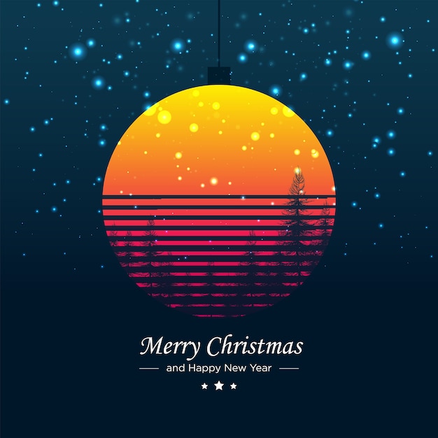 Vetor feliz natal poster retro conceito vintage