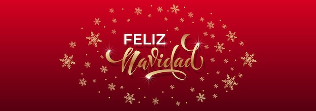 Feliz Navidad espanhol Natal feliz caligrafia moderna letras em adesivo para saudações de estação fundo vetorial