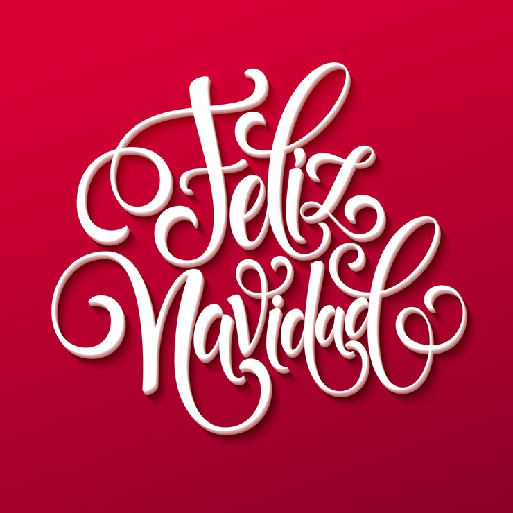 Vetor feliz navidad mão lettering texto decoração para o modelo de cartão de saudação