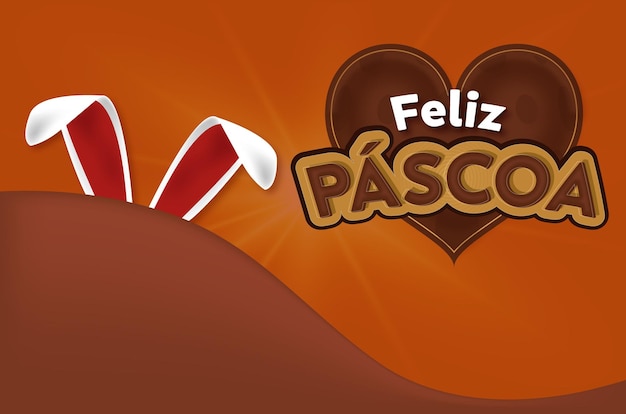 Vetor feliz oferta de páscoa fita composição do brasil