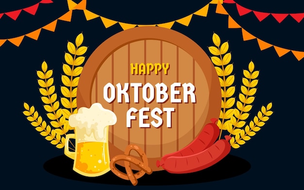 Feliz, oktoberfest, fundo