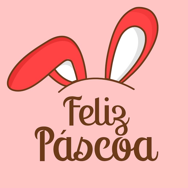 Vetor feliz páscoa cute vector brasil