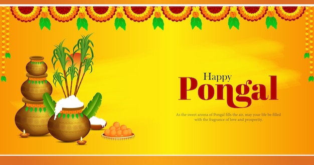 Vetor feliz pongal .