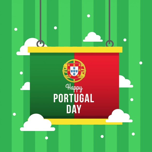 Vetor feliz, portugal, dia, ilustração